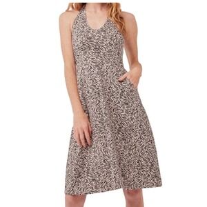 PACT Maya Halter Midi Dress Organic Cotton, Women's Size S
